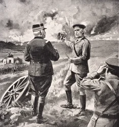 Lord Kitchener et le général Joffre sur le front occidental, 1915, de 